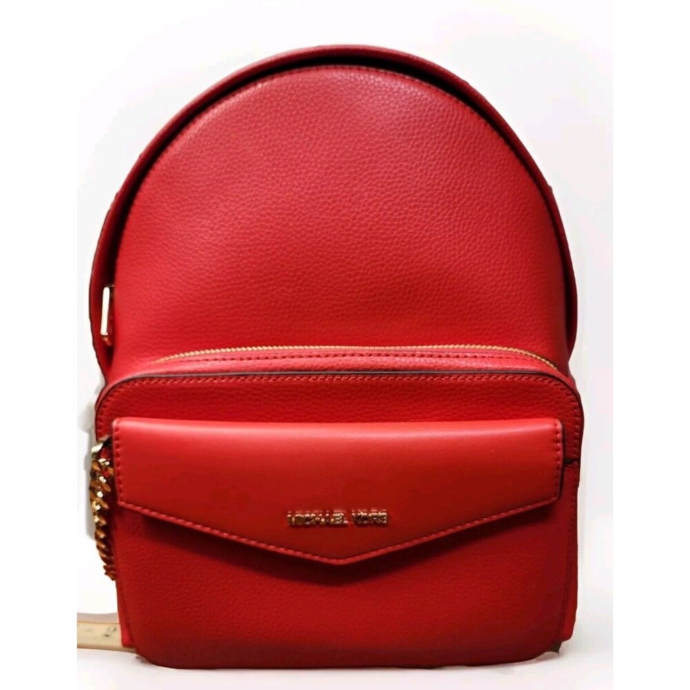 Michael Kors Maisie Women Medium Pebbled Leather 2-in-1 Backpack in Dark Sangria